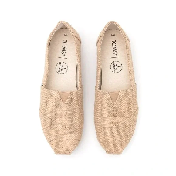 TOMS Shoes Women’s Alpargata Natural Burlap Jute  Slip On Sandals Size 9 NWT - Picture 3 of 8